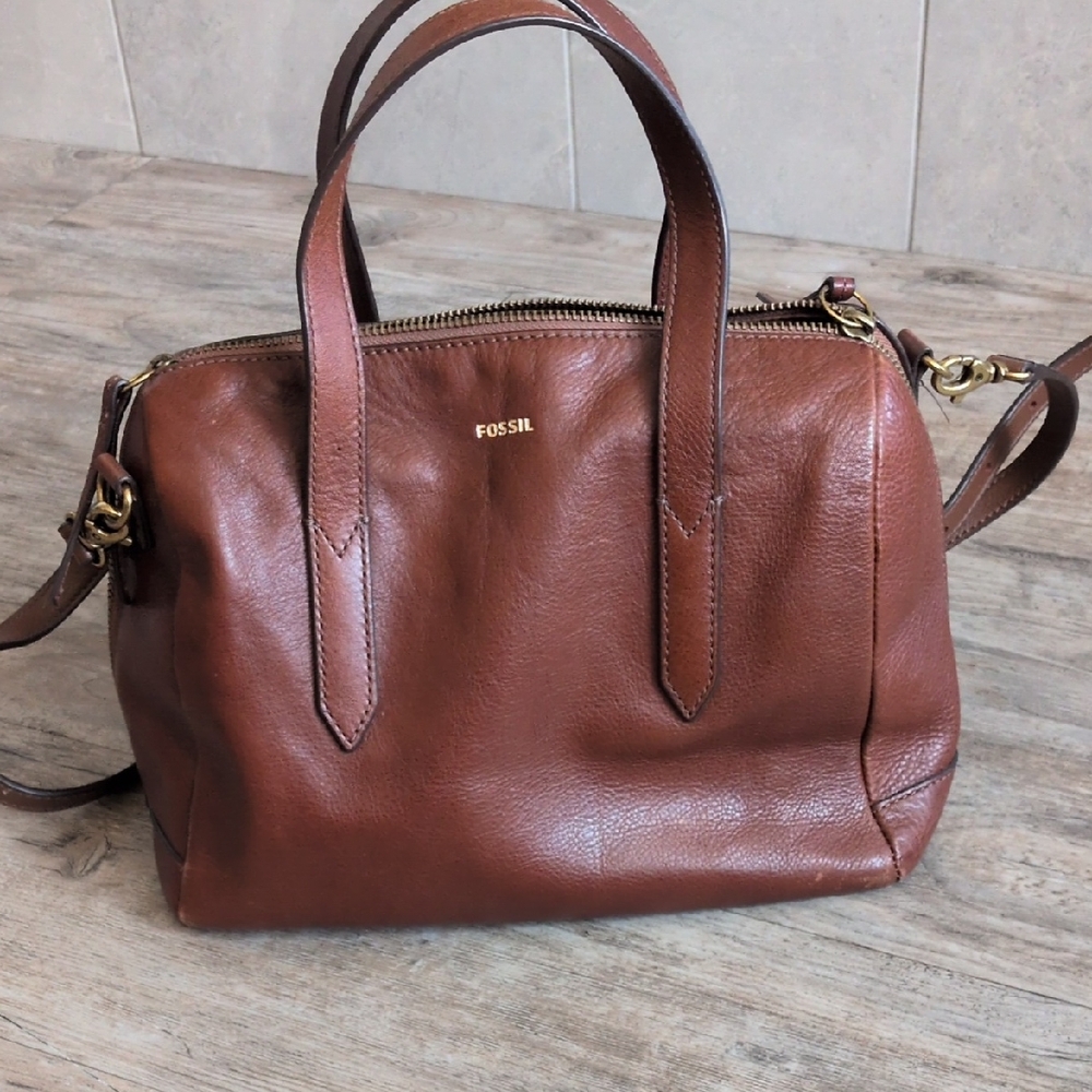 Fossil Chestnut Leather Rachel Handbag